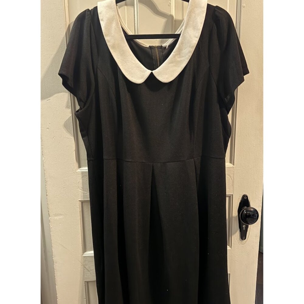 Wednesday Addams Inspired Dress with Peter Pan Collar